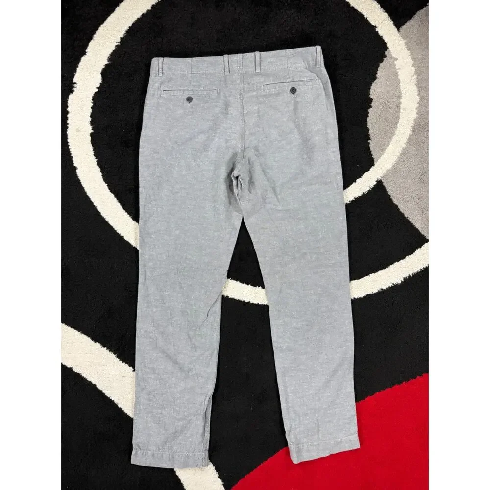 Banana Republic Pants Mens 33x32 Gray Linen Blend Casual Beach
